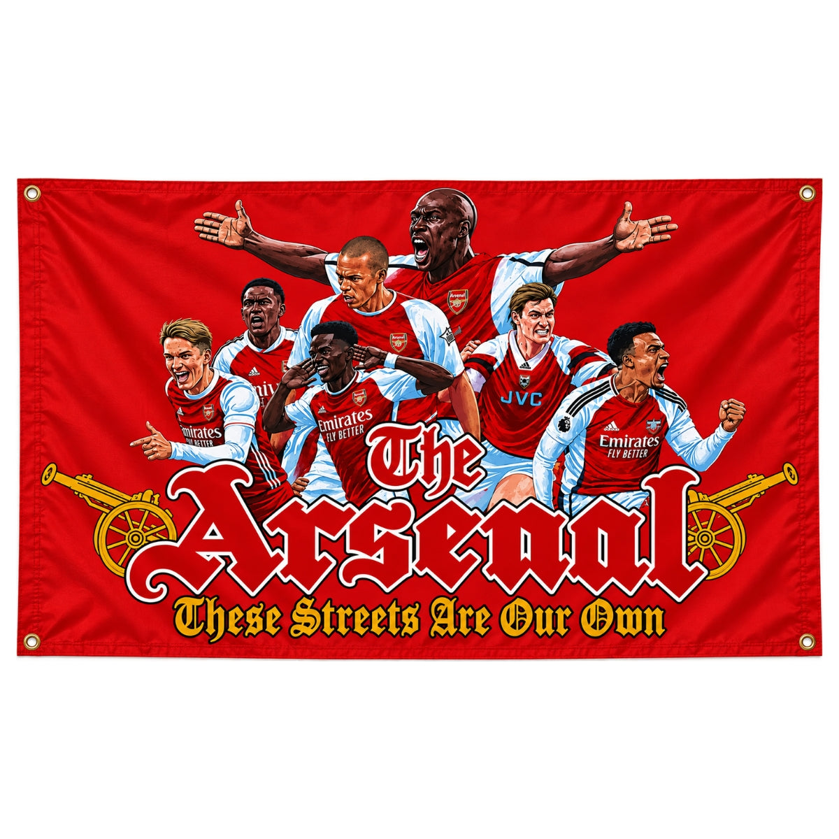 Arsenal FC - These Streets Are Our Own - Tifo Flag/Banner for Fans | 5x3ft
