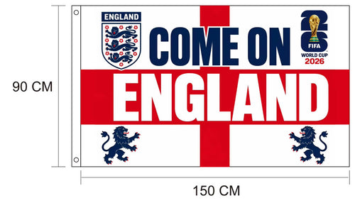 England World Cup 2026 Flag/banner - 5x3ft - "Come on England"