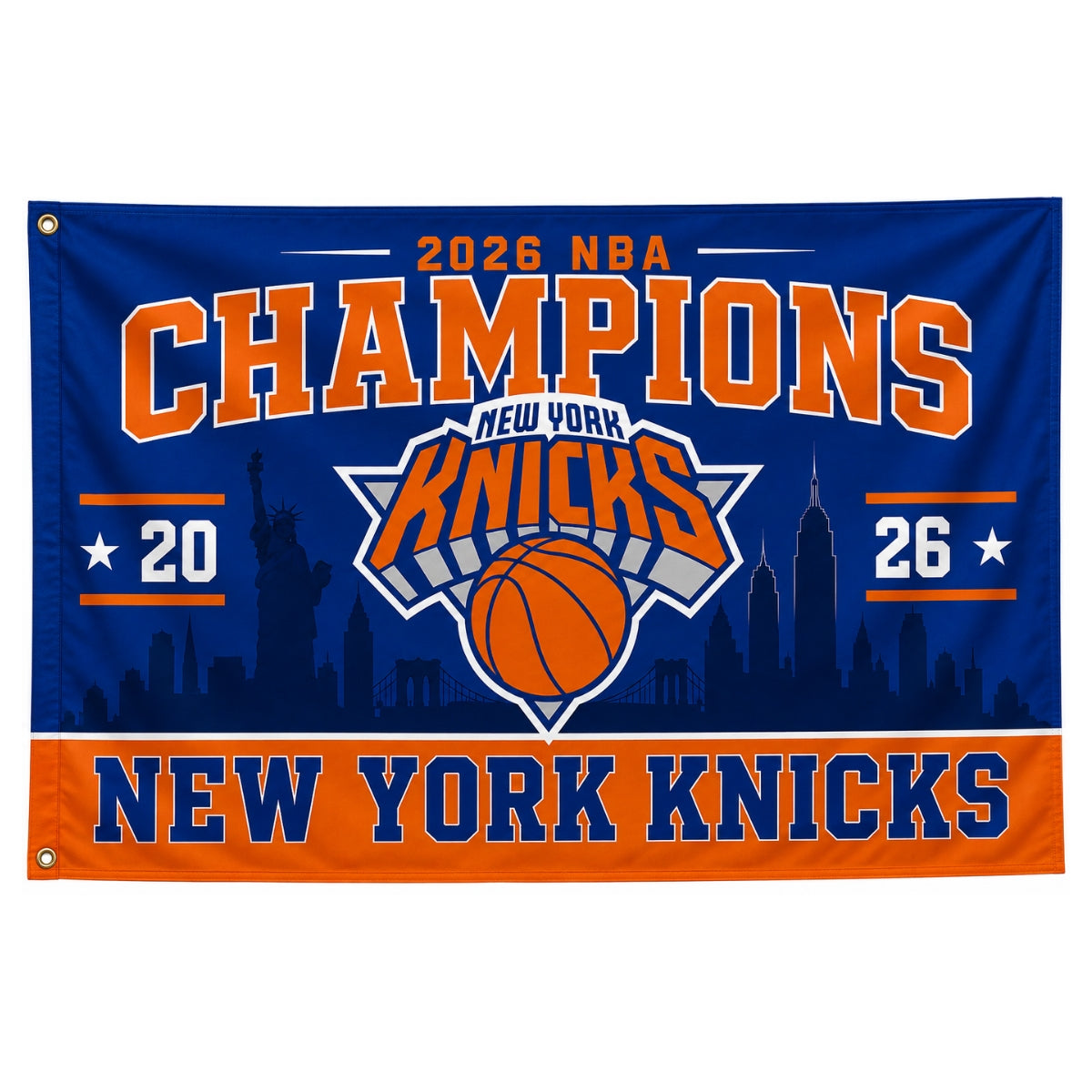 New York Knicks - 2026 NBA Champions - Commemorative Flag/Banner