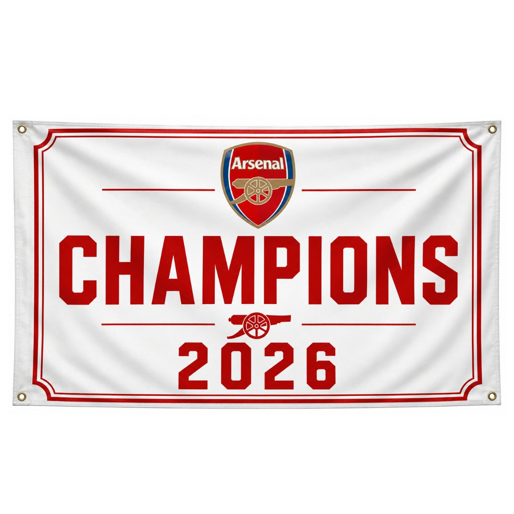 Arsenal FC - Champions 2026 - Premier League Winners Flag/Banner for Fans | 5x3ft