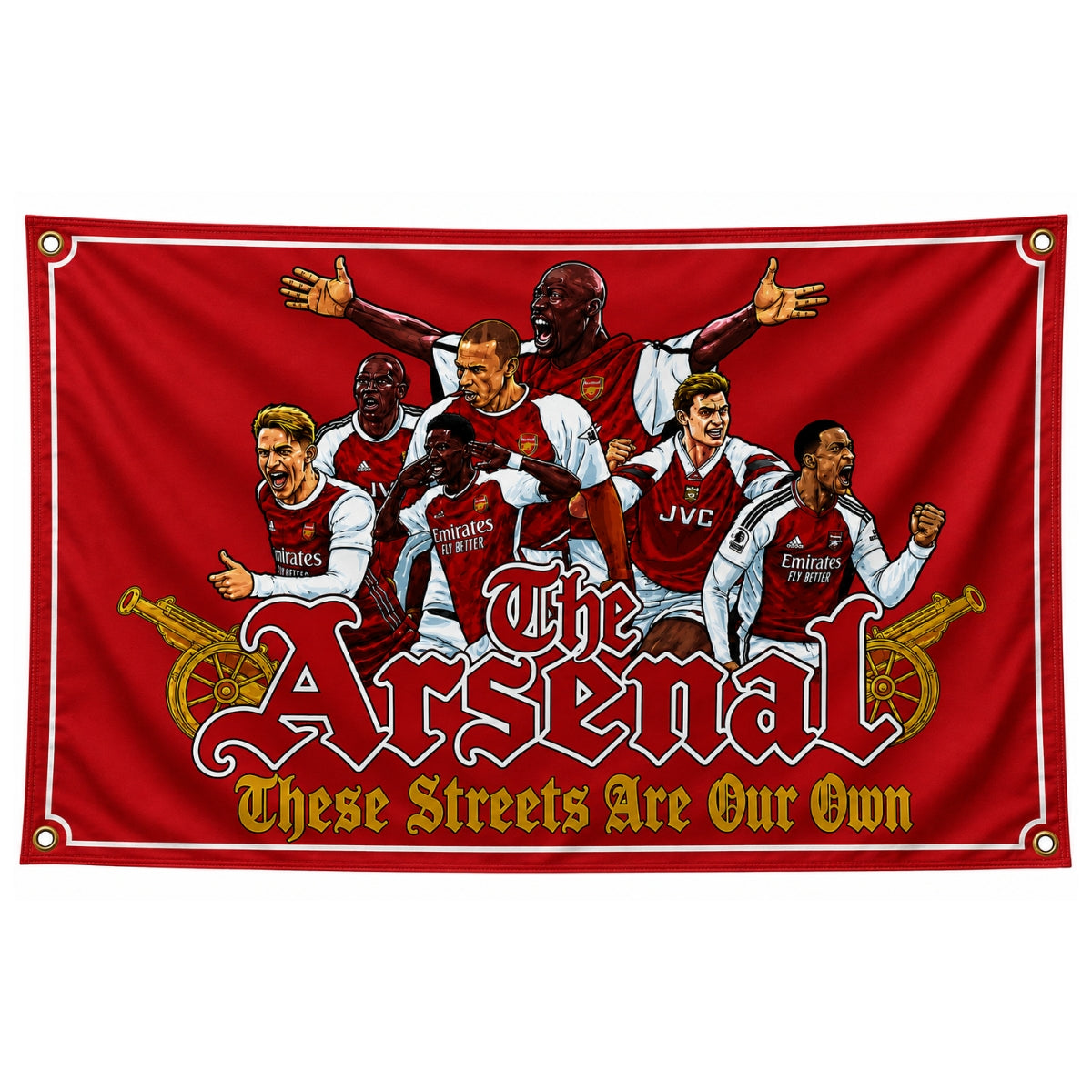 Arsenal FC - These Streets Are Our Own - Tifo Flag/Banner for Fans | 5x3ft